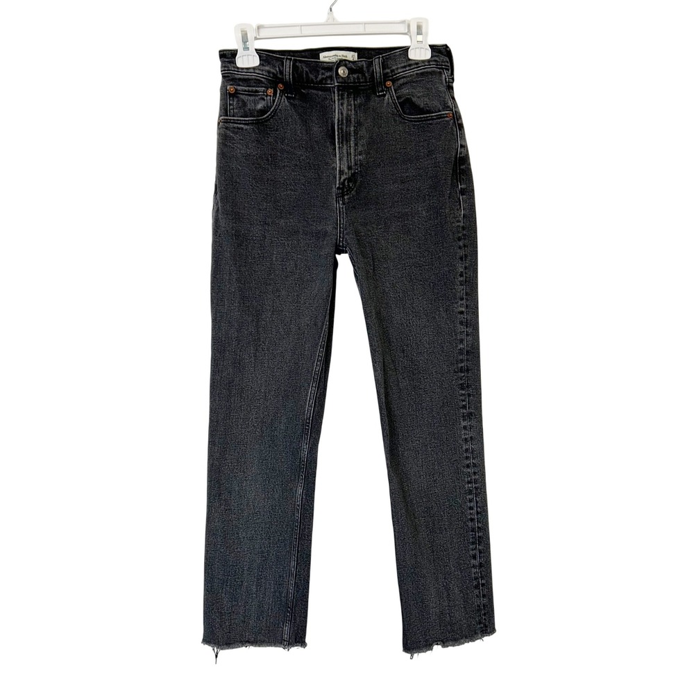 Abercrombie‎ Fitch Ankle Straight Ultra High Rise Jeans Women's Size 27 Black